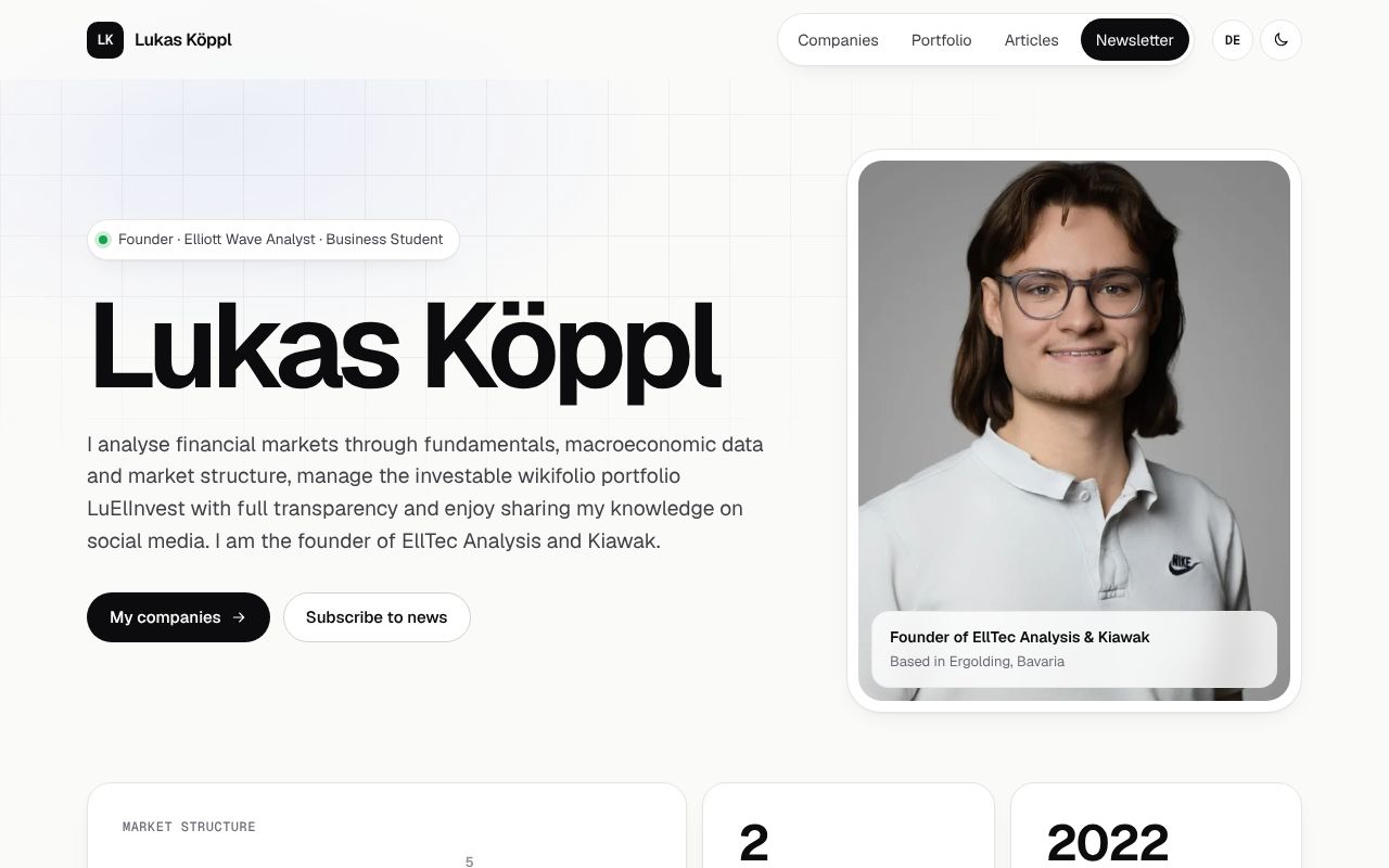 Home page of lukaskoeppl.com